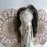 Eva Art rękodzieło anioł perłowy 2 ceramika artystyczna