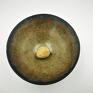 gaia ceramika Ozdobna miska kamionkowa ręcznie toczona na kole garncarskim w kolorze starego antyczny brąz