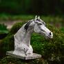 Azul Horse Ceramiczne popiersie konia |Konik na prezent | Arab biały | Technika Raku figurka