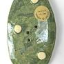 ceramiczna mydelniczka ceramika zielone "żwirek i muchomorek"