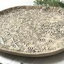 Ana dekoracyjny talerzyk ceramika etno folk folkowy talerz rękodzieło