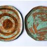 ceramika zestaw 2 talerzy etno mazaki talerz