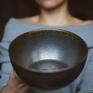 ceramika: Miska ceramiczna 500 ml Srebro i Złoto