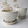 Kate Maciukajc doniczki ceramiczne ceramika zestaw dwóch ceramicznych doniczek że donica na kwiaty