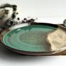 Zestaw ceramiczny dla dwojga - 2 x talerz "Rajska Plaża" talerze ręcznie robiony