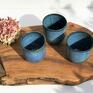 ceramika turkusowe kubek ceramiczny bez uszka, czarka - borówka - 2 ucha