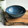 ceramika niebieskie ręcznie formowana misa ceramiczna pokryta jest szkliwami prezent