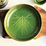 ceramika: Patera ceramiczna - Talerz dekoracyjny - Półmisek - Liść