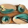 ceramika zielone set do serwowania dla dwojga kuchnia zestaw do sushi