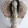 Anioł perłowy 2 - ręcznie wykonane ceramika artystyczna
