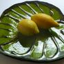 Eva Art unikatowe ceramika - limonkowa monstera na prezent zielona patera