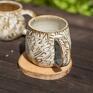 kubek do herbaty ceramika handmade ceramiczny z ptakami | mały| kocham do kawy
