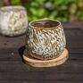 kubek do herbaty ceramika handmade ceramiczny z ptakami | mały| kocham do kawy