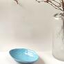 ceramika ręcznie robiona błękitna miseczka ceramiczna na talerzyk na biżuterię