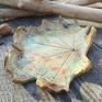 Shiraja Ceramiczna patera, liść klonu (c705) Ręcznie zrobione jesień dekoracje domu