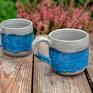 beton ceramika 2 szt handmade kubek ceramiczny blue| duży | | kubki dla pary