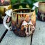 ceramika: Handmade z grzybkami | Jesienne zbiory | ok 500 ml grzybki halucynogenne leśny kubek