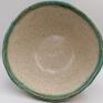 rękodzieło beżowe miseczka "mandala w turkusie" ceramika użytkowa