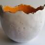 ceramika rękodzieło jajeczna 1 z miseczka z gliny