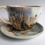 ceramika użytkowa komplet "jak bukiet kwiatów" 4 kubek ręcznie zrobiony filiżanka do kawy