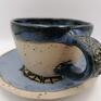 ceramika użytkowa mini komplet "mandala w błękicie" 1 filiżanka do kawy pomysł na prezent