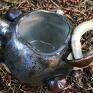 czajnik ceramika czarne ceramiczny - grzyby z grzybami