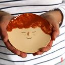 Ceramiczny talerzyk na biżuterię Twarz Rudzielec