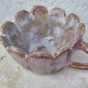 Ręcznie robiona różowa filiżanka ceramiczna - ok. 30 ml