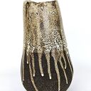 Duży wazon ceramiczny poLEPIONE z surowej gliny - beż i brąz