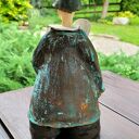 Miedziany Pierrot - ręcznie robiona rzeźba ceramiczna 28 cm