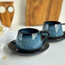Zestaw dla dwojga - filiżanka ceramiczna beczułka 250 ml - Niebo