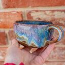Filiżanka z żółwiem Opal - rękodzieło ceramiczne ok. 300 ml z talerzykiem