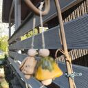 Dzwonek ceramiczny 2 szt - kolorowe ozdoby handmade na balkon i ogród