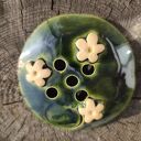 Okrągła ceramiczna mydelniczka handmade