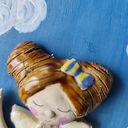 Anioł ceramiczny na desce - wyjątkowa dekoracja handmade