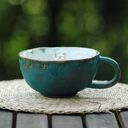 Ceramiczna duża filiżanka kubek z figurką kota