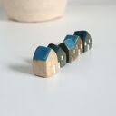 Małe ceramiczne domki handmade - zestaw 5 sztuk