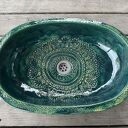 Umywalka ceramiczna, owalna z koronkami