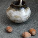 Mini matero Ziemia Zu na yerba mate - ręcznie lepione 110 ml wabi-sabi