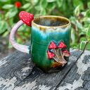 Duży ceramiczny kubek z muchomorkiem - ok. 600 ml