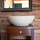 Umywalka Ceramiczna Nablatowa Hafty 31 cm - Wzory Tradycyjnego Folkloru Inspiracją w Twojej Łazience