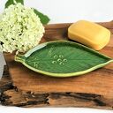 Mydelniczka ceramiczna „Liść” - ręcznie lepiona z naturalną fakturą