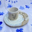 Zestaw ceramiczny Przyjaciele kubek z liskiem i talerz z misiami