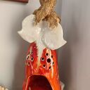 Anioł ceramiczny lampion turkusowy - prezent na Chrzest i Komunię