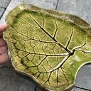Dekoracyjna patera liść z ceramiki handmade