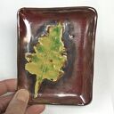 Ceramiczna mydelniczka "Jesień" - ręcznie szkliwiona z paprotką