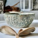 Reliefowe malowidła - zielona misa handmade