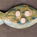 Mydelniczka ceramiczna ryba pełna - ceramiczne rękodzieło do łazienki