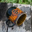 Ręcznie robiony kubek ceramiczny Harley Davidson Fire 600 ml