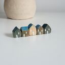 Małe ceramiczne domki handmade - zestaw 5 sztuk